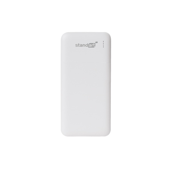 Nešiojamas įkroviklis (Power bank) Standart, 10000 mAh, 10 W, balta sp.