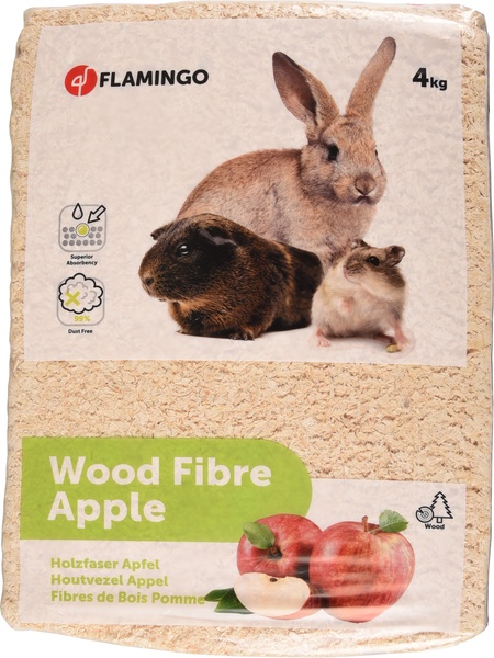 Medžio drožlės graužikams Flamingo Apple, 4 kg