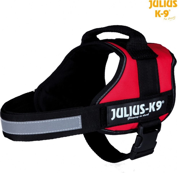 Petnešos šunims Trixie Julius-K9, juoda sp./raudona sp., 710 - 960 mm x 50 mm, L/XL