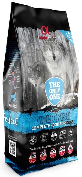 Sausas šunų maistas Alpha Spirit The Only One, žuvis, 12 kg