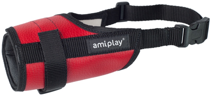 Antsnukis šunims Amiplay, XXL, raudona sp.