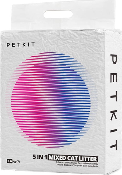 Kačių kraikas Petkit 5-In-1 Mixed, organinis (sušokantis), 3.6 kg, 7 l
