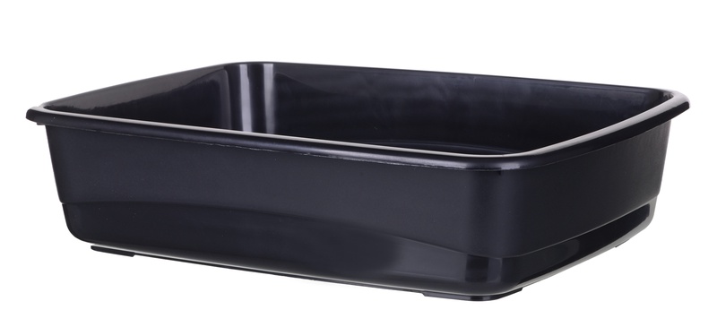 Kačių tualetas Ferplast Nip 10, juoda sp., atviras, 47 cm x 36 cm x 15 cm