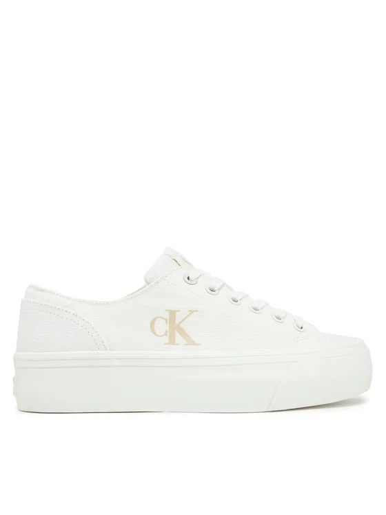 Calvin Klein Jeans Kedai Calvin Klein Jeans Vulc Flatform Low Cv Mg YW0YW01763 Balta