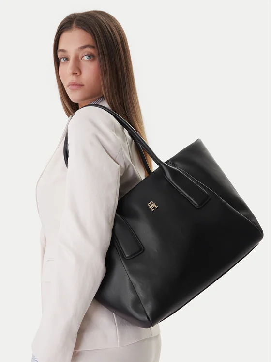 Tommy Hilfiger Rankinė Tommy Hilfiger Th Essential Tote AW0AW18374 Juoda