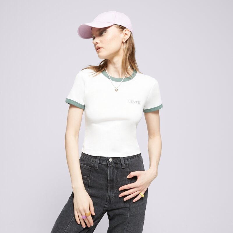 LEVI'S MARŠKINĖLIAI GRAPHIC RINGER MINI TEE WHITES