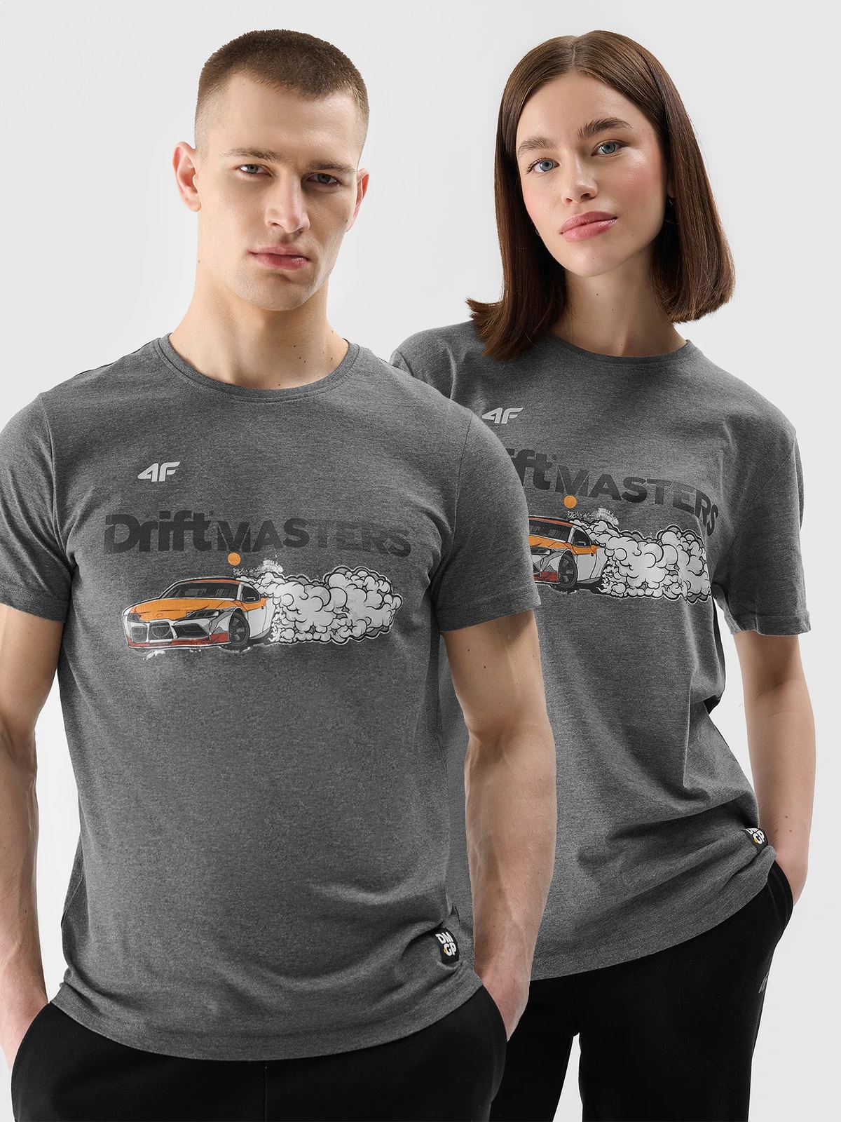 T-shirt regular marškinėliai su grafika unisex 4F x Drift Masters - pilki
