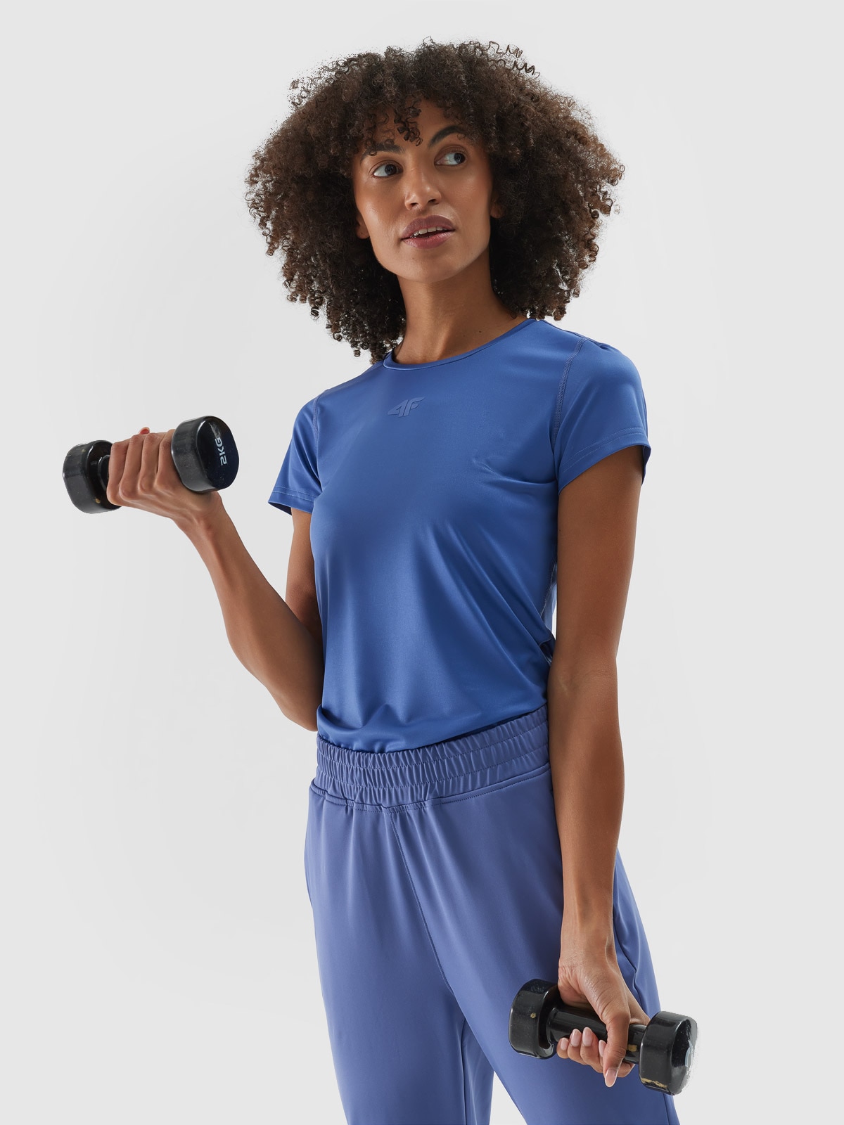 Moteriški regular greitai džiūstantys treniruočių marškinėliai - tamsiai mėlyni