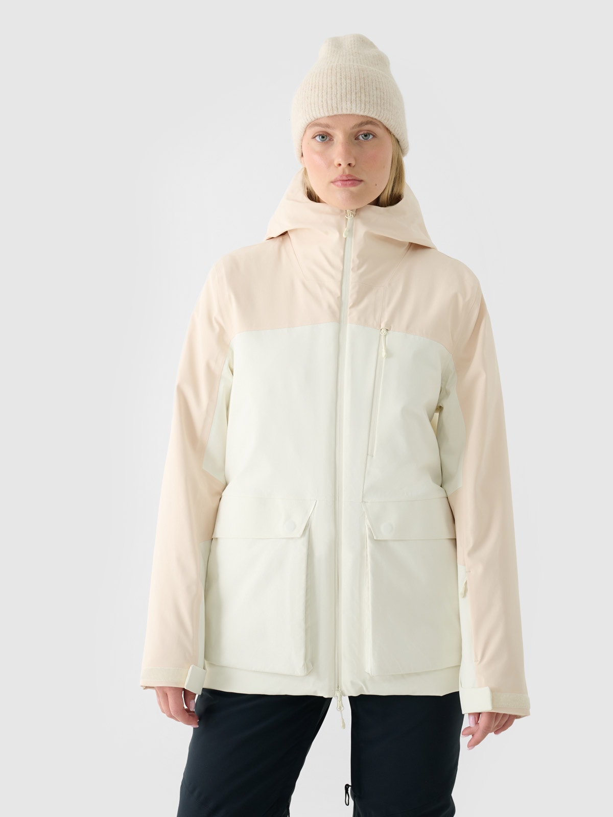 Moteriška slidinėjimo striukė NeoDry 8000 membrana - smėlio spalvos