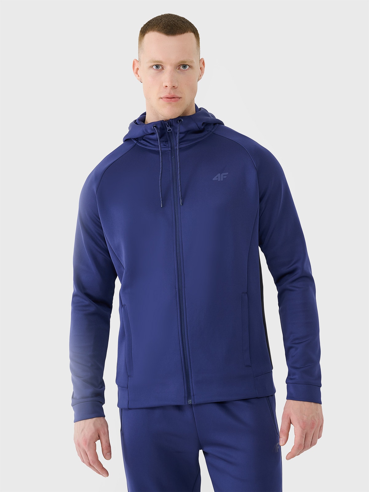 Vyriškas greitai džiūstantis treniruočių džemperis - tamsiai mėlynas