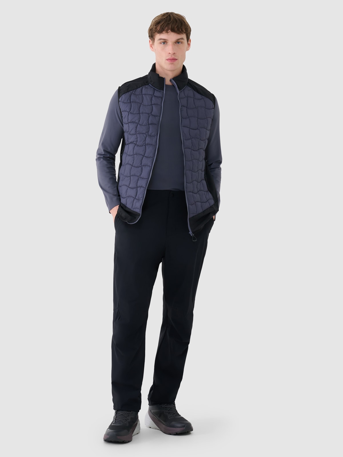 Vyriškos greitai džiūstančios žygio kelnės - juodos