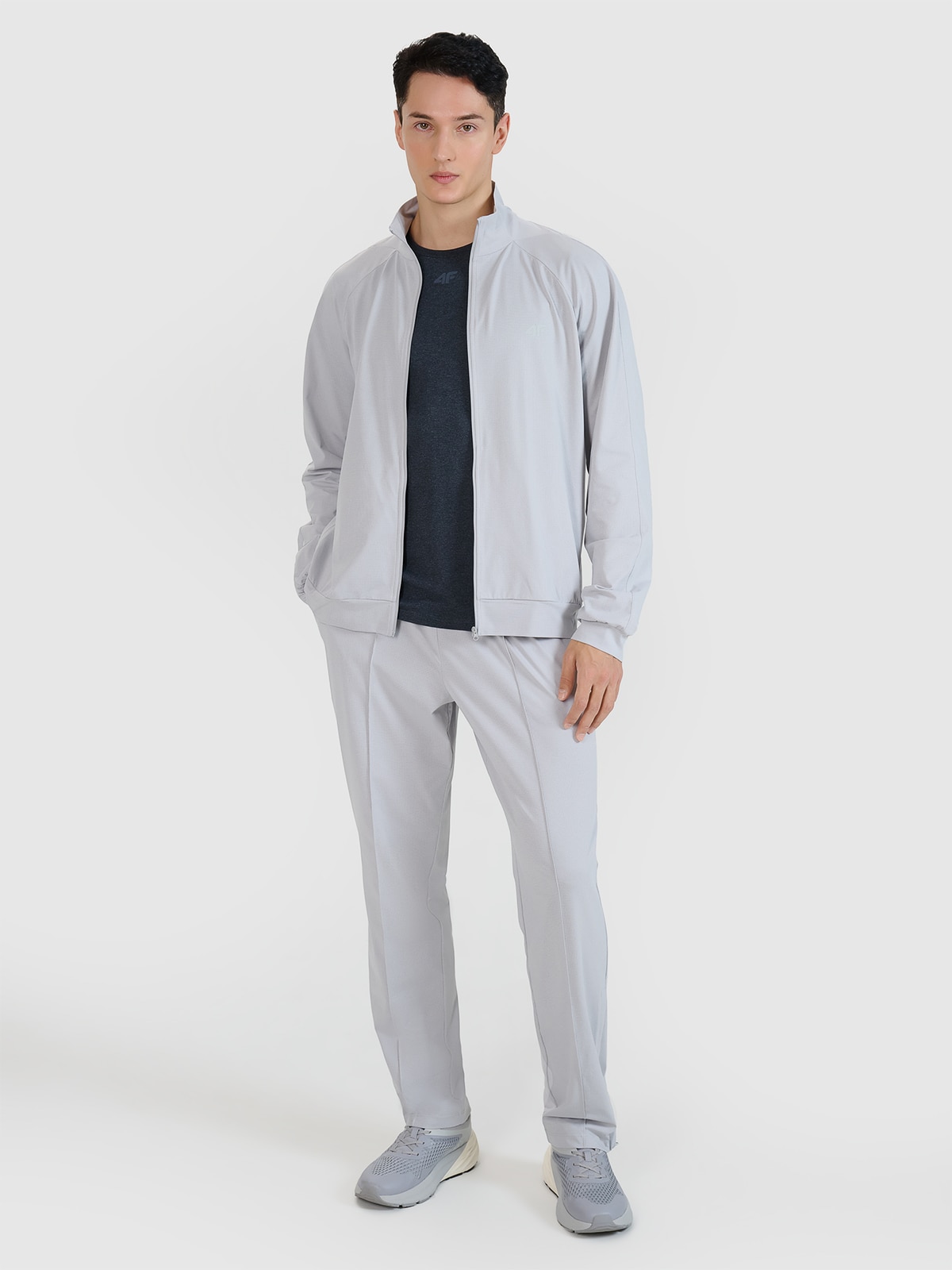 Vyriškos greitai džiūstančios treniruočių kelnės - pilkos