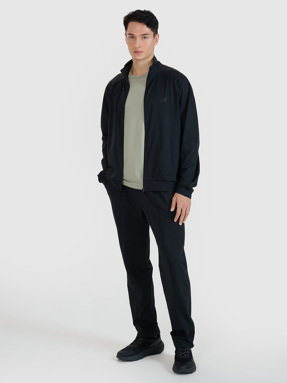 Vyriškos greitai džiūstančios treniruočių kelnės - juodos