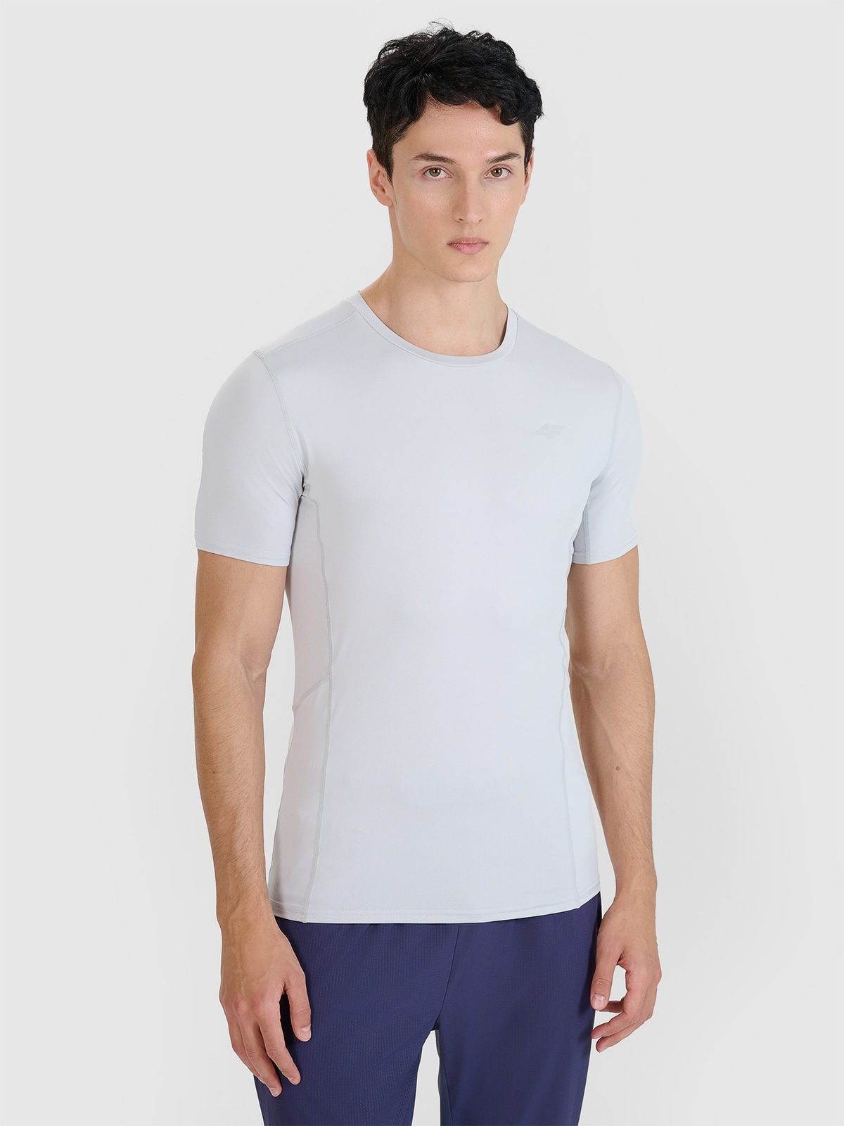Vyriški slim greitai džiūstantys bėgimo marškinėliai - pilki