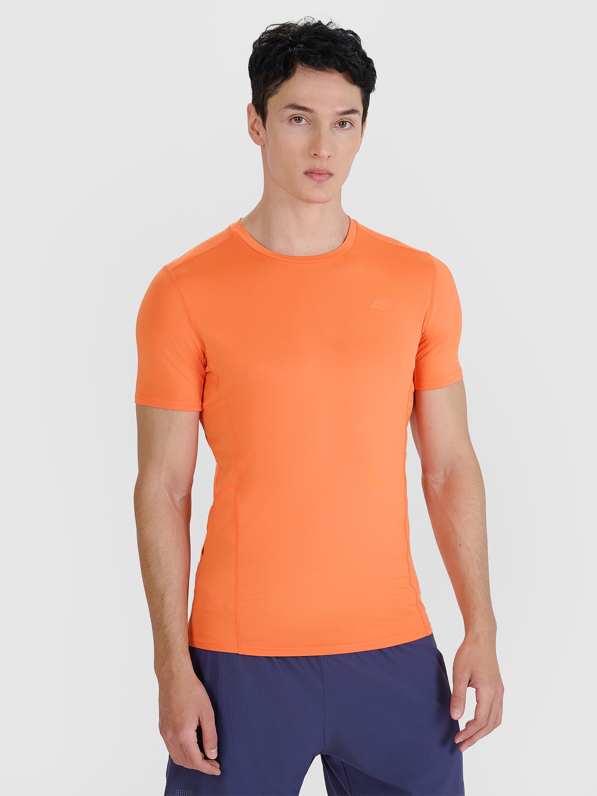 Vyriški slim greitai džiūstantys bėgimo marškinėliai – oranžiniai