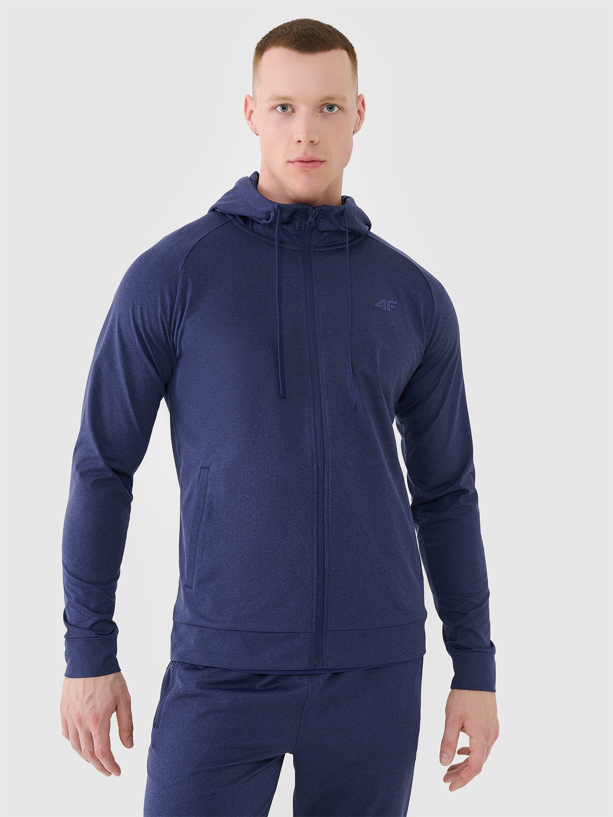 Vyriškas greitai džiūstantis treniruočių džemperis - tamsiai mėlynas