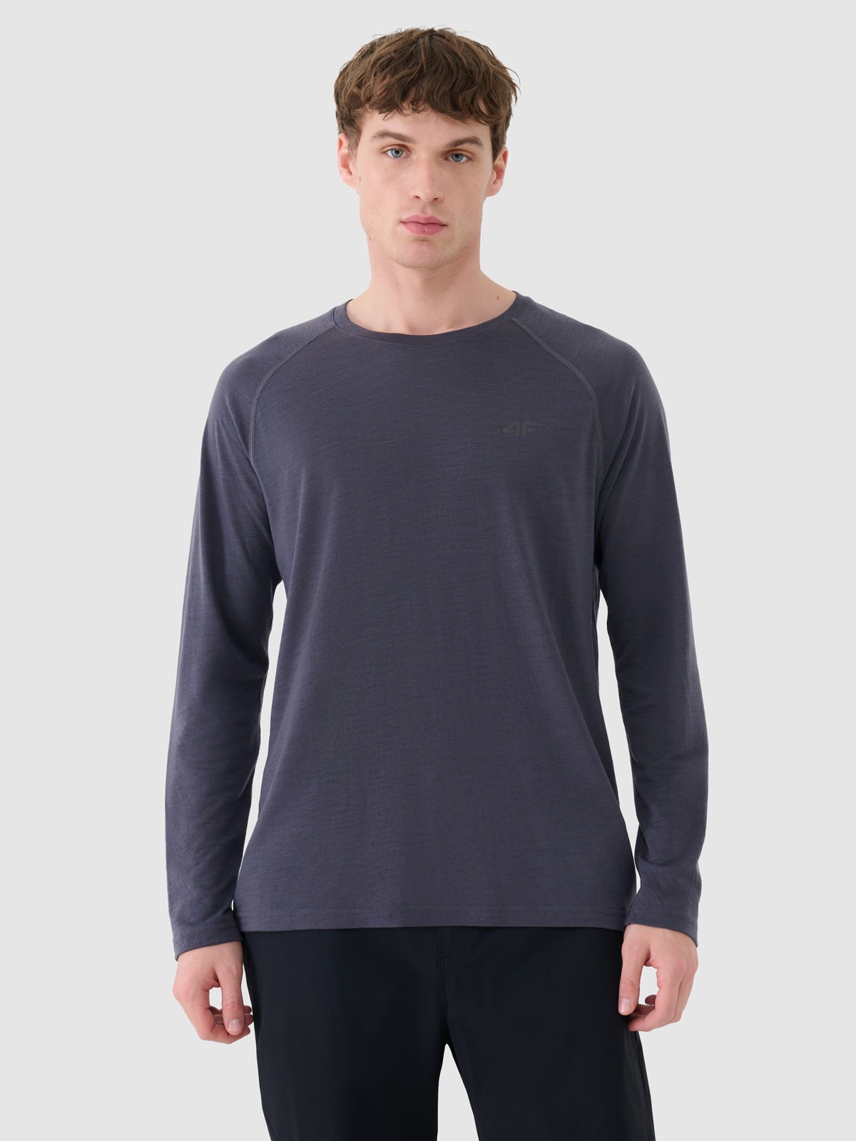 Vyriški žygio su Merino vilna marškinėliai - pilki