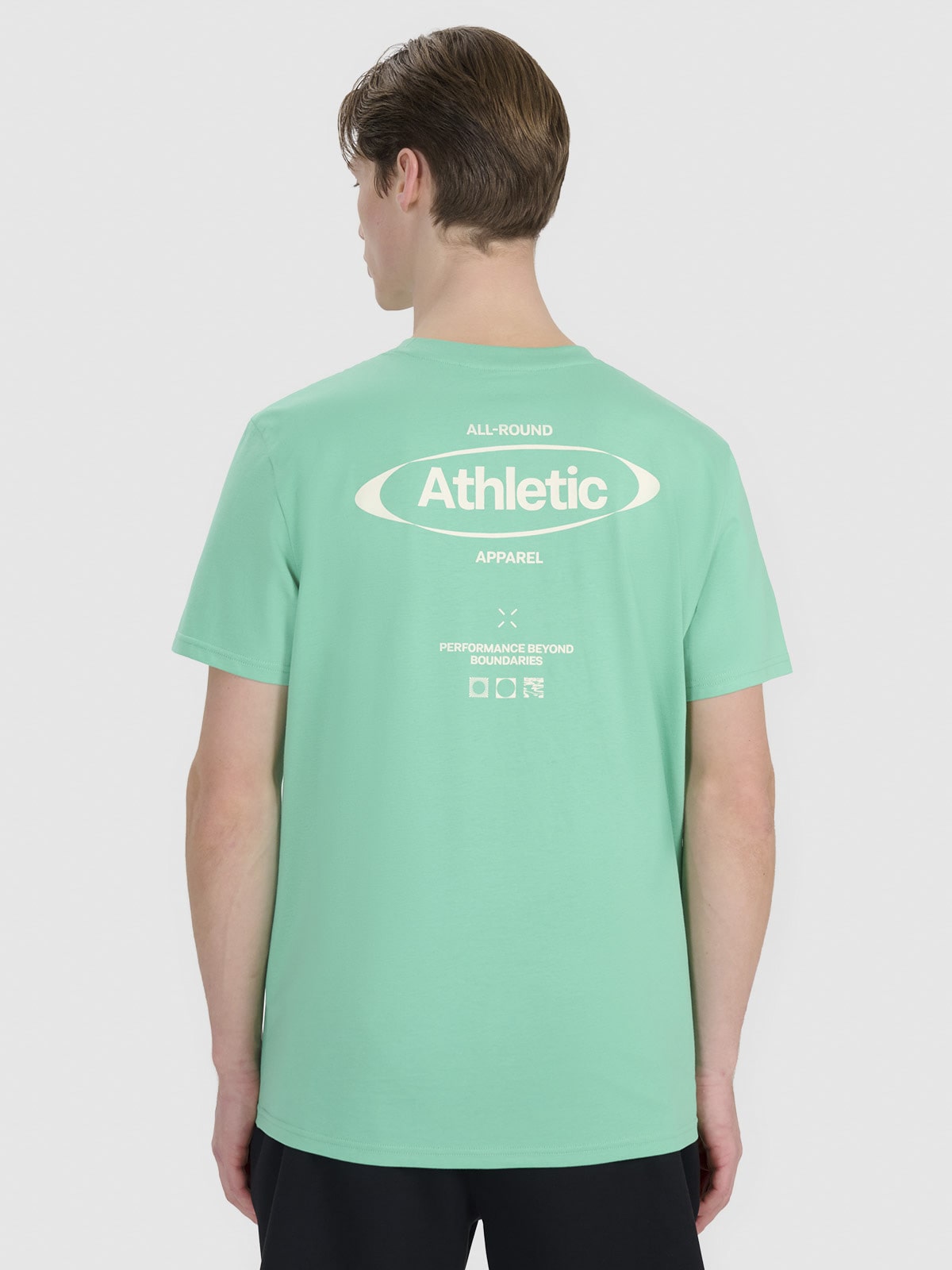 Vyriški T-shirt regular marškinėliai su spauda - žali