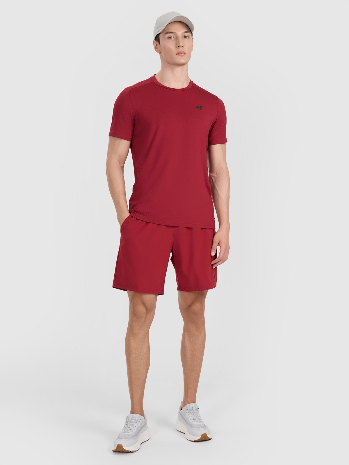 Vyriški greitai džiūstantys treniruočių šortai - raudoni