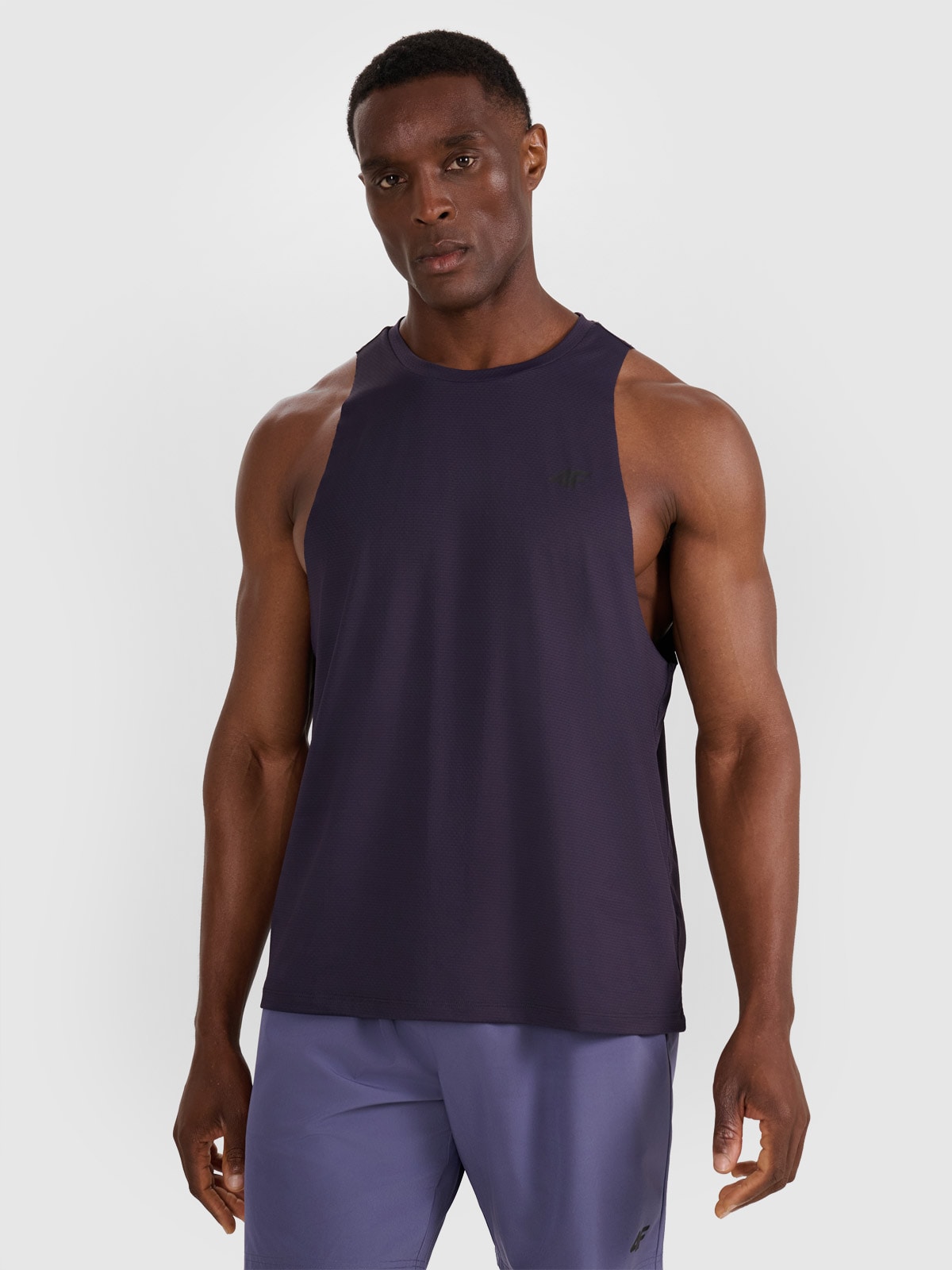 Vyriški tank top greitai džiūstantys treniruočių marškinėliai - tamsiai mėlyni