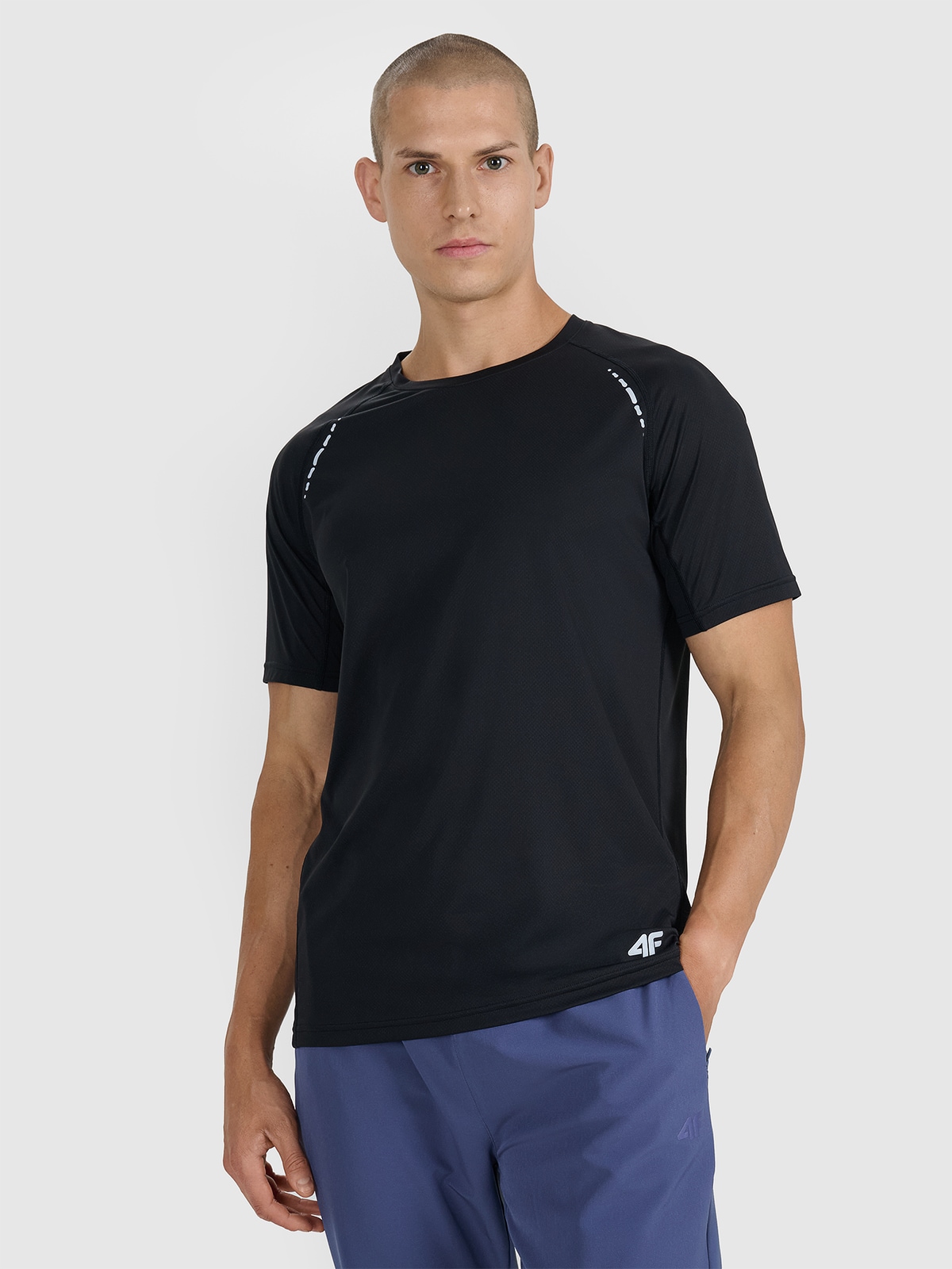 Moteriški greitai džiūstantys bėgimo bekele marškinėliai - juodi