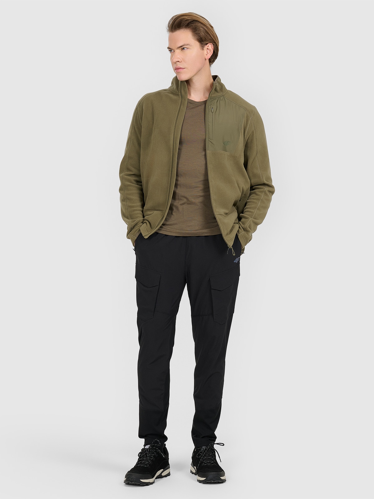 Vyriškos greitai džiūstančios žygio kelnės - juodos