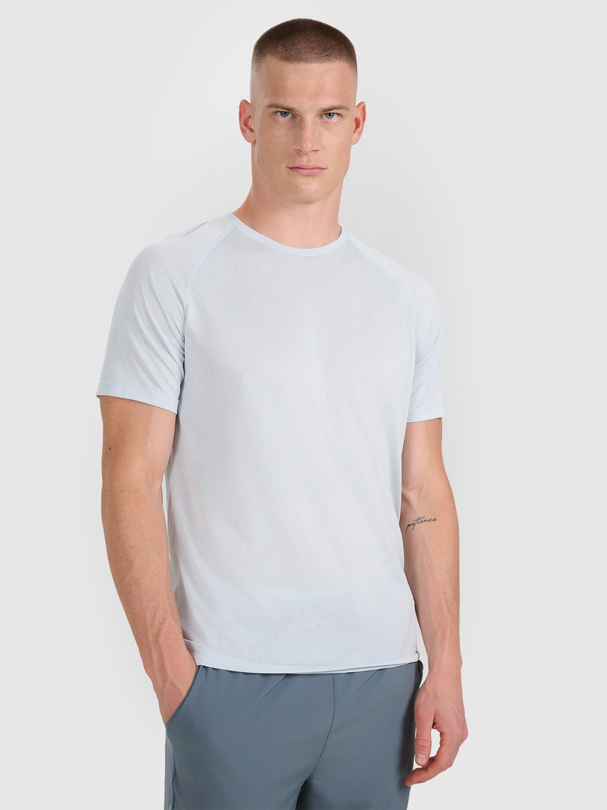 Vyriški greitai džiūstantys bėgimo marškinėliai - tamsiai mėlyni