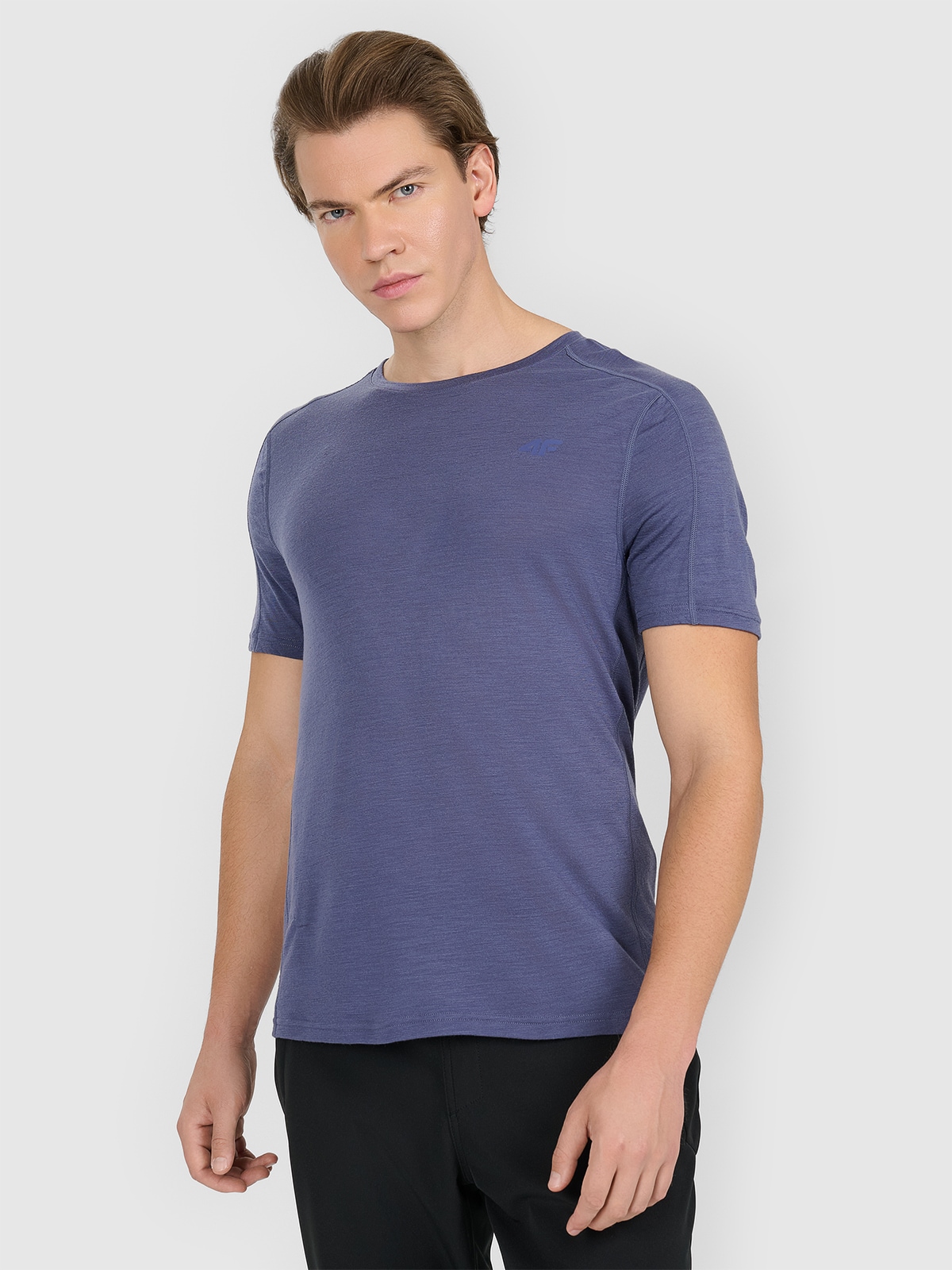 Vyriški žygio marškinėliai su merino vilna - mėlyni