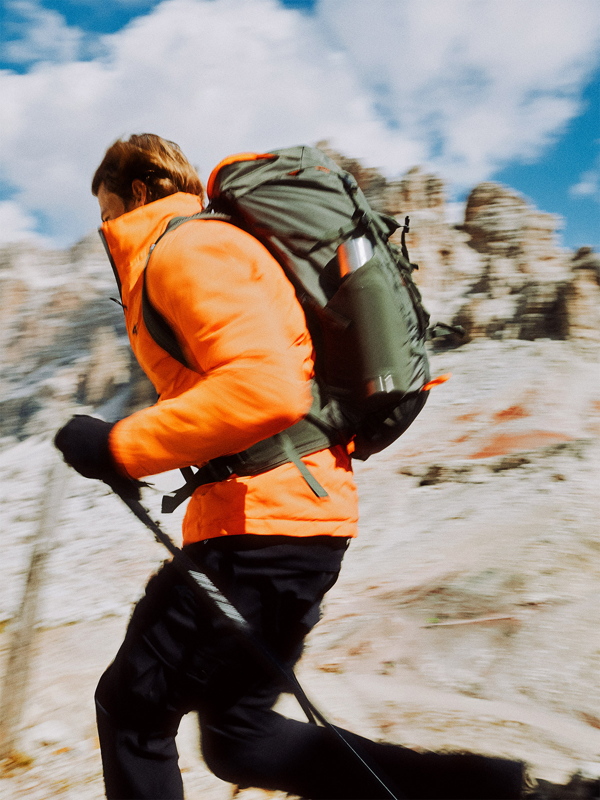 Vyriška žygio striukė su sintetiniu kamšalu - raudona