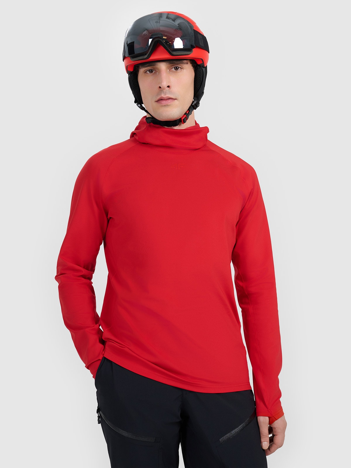 Vyriškas termoaktyvus sukarštas apatinis trikotažas (viršus) - raudonas