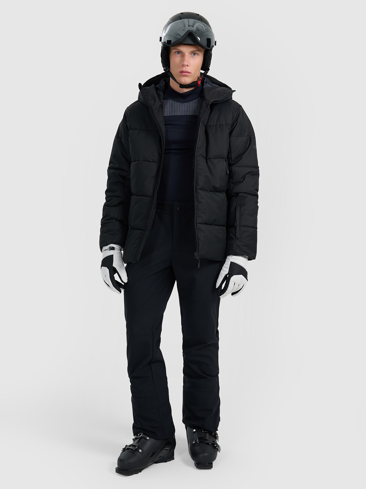 Vyriškos softshell slidinėjimo kelnės 8000 membrana - juodos