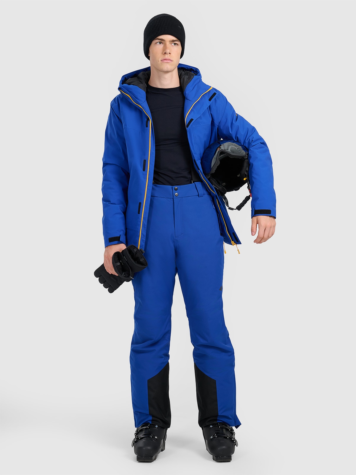 Vyriškos slidinėjimo kelnės su petnešomis 10000 membrana - mėlynos