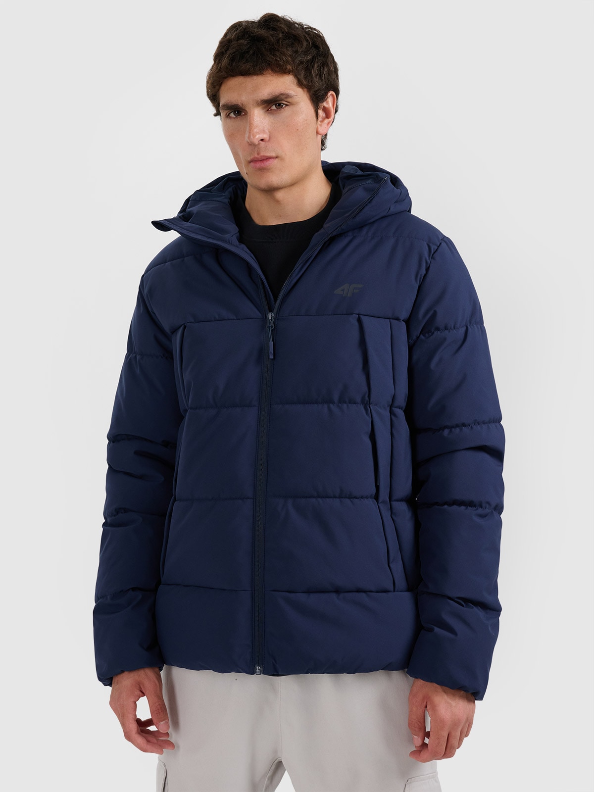 Vyriška striukė su sintetiniu kamšalu - tamsiai mėlyna