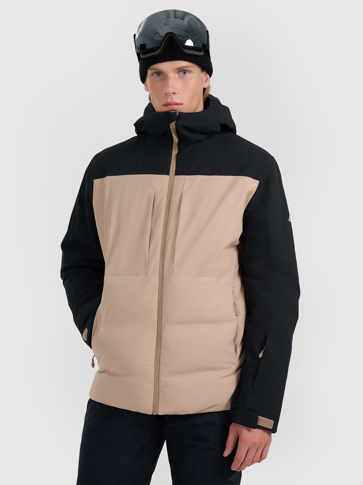 Vyriška slidinėjimo striukė 10000 membrana - smėlio spalvos