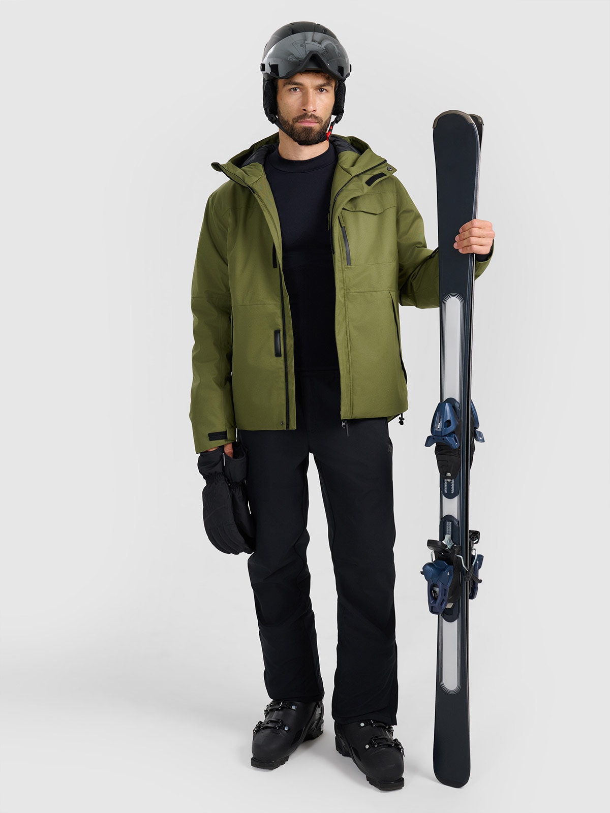 Vyriška slidinėjimo striukė 10000 membrana - khaki spalvos