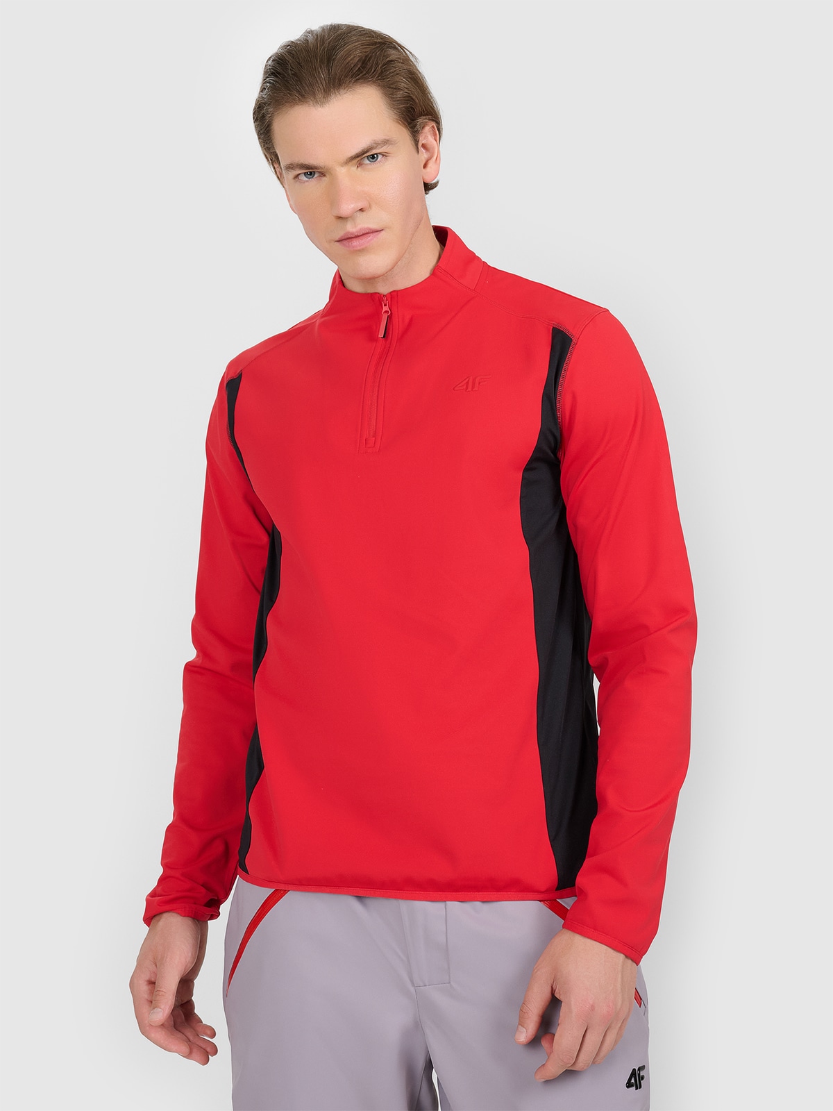 Vyriškas termoaktyvus apšiltintas apatinis trikotažas (viršus) - raudonas