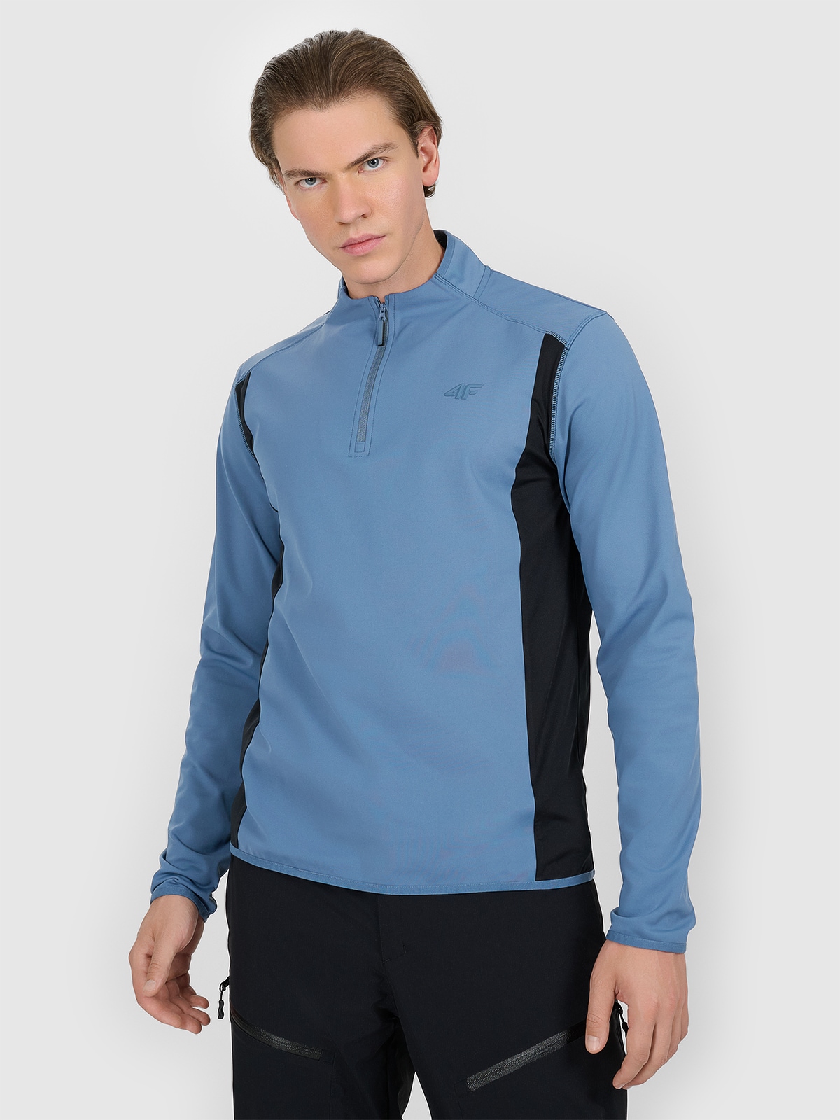 Vyriškas termoaktyvus apšiltintas apatinis trikotažas (viršus)- tamsiai mėlynas