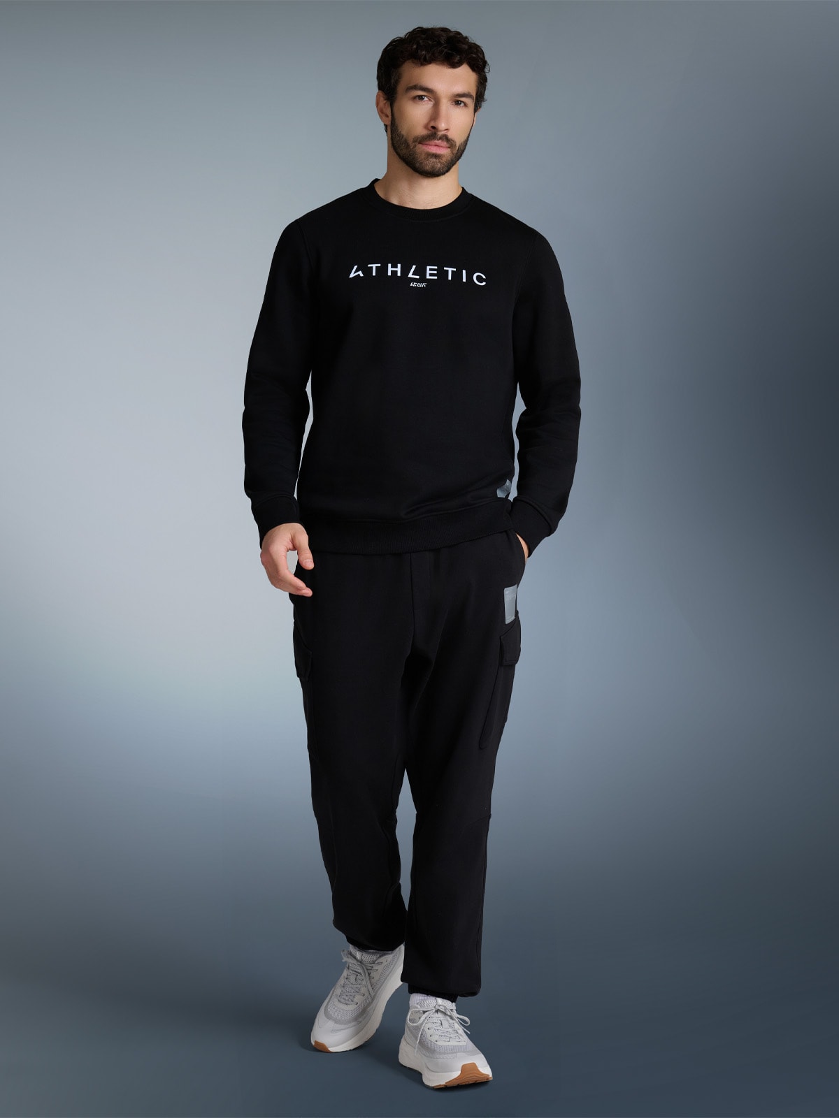 Vyriškos sportinės jogger kelnės - juodos