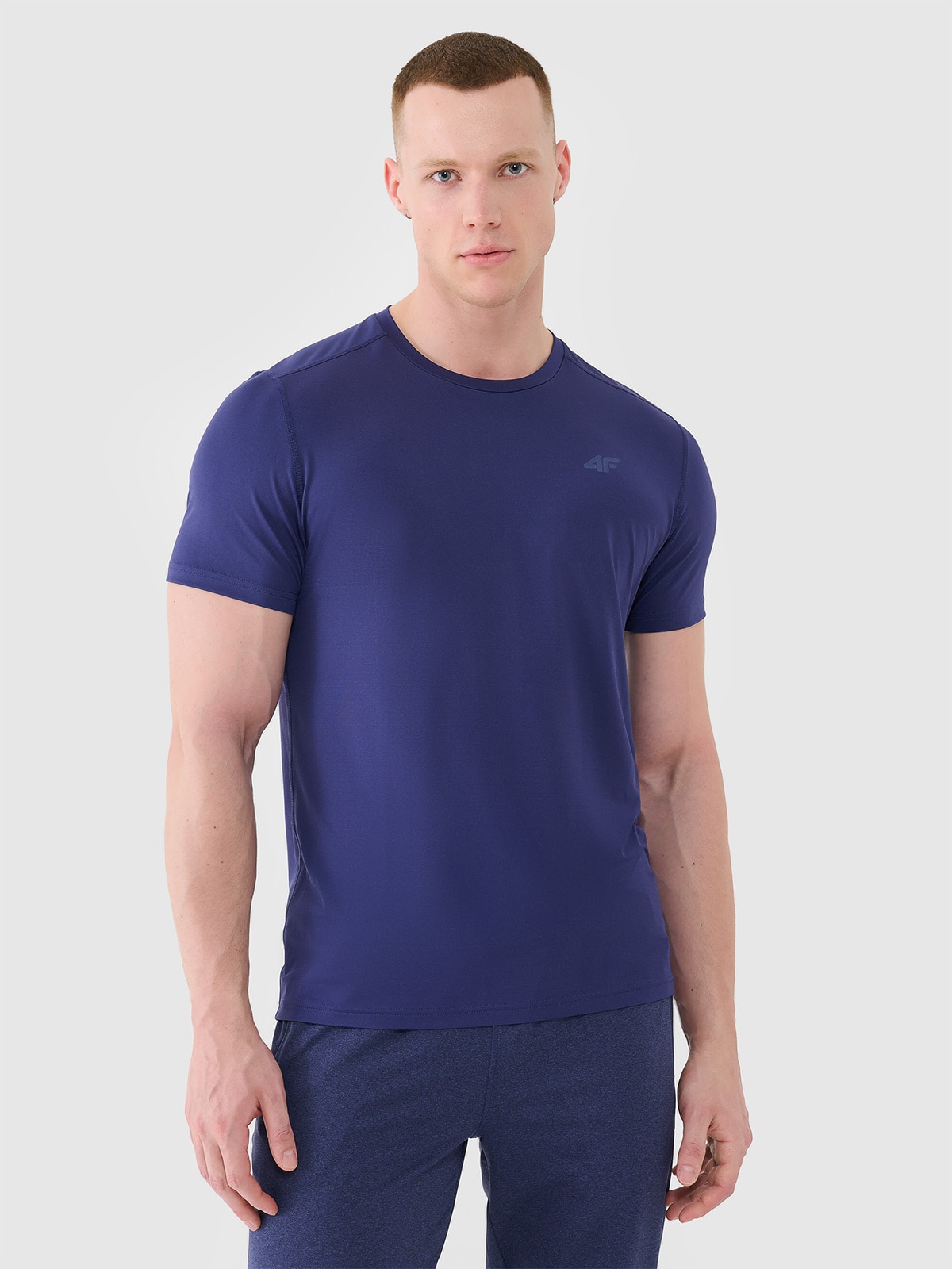 Vyriški greitai džiūstantys treniruočių marškinėliai - tamsiai mėlyni