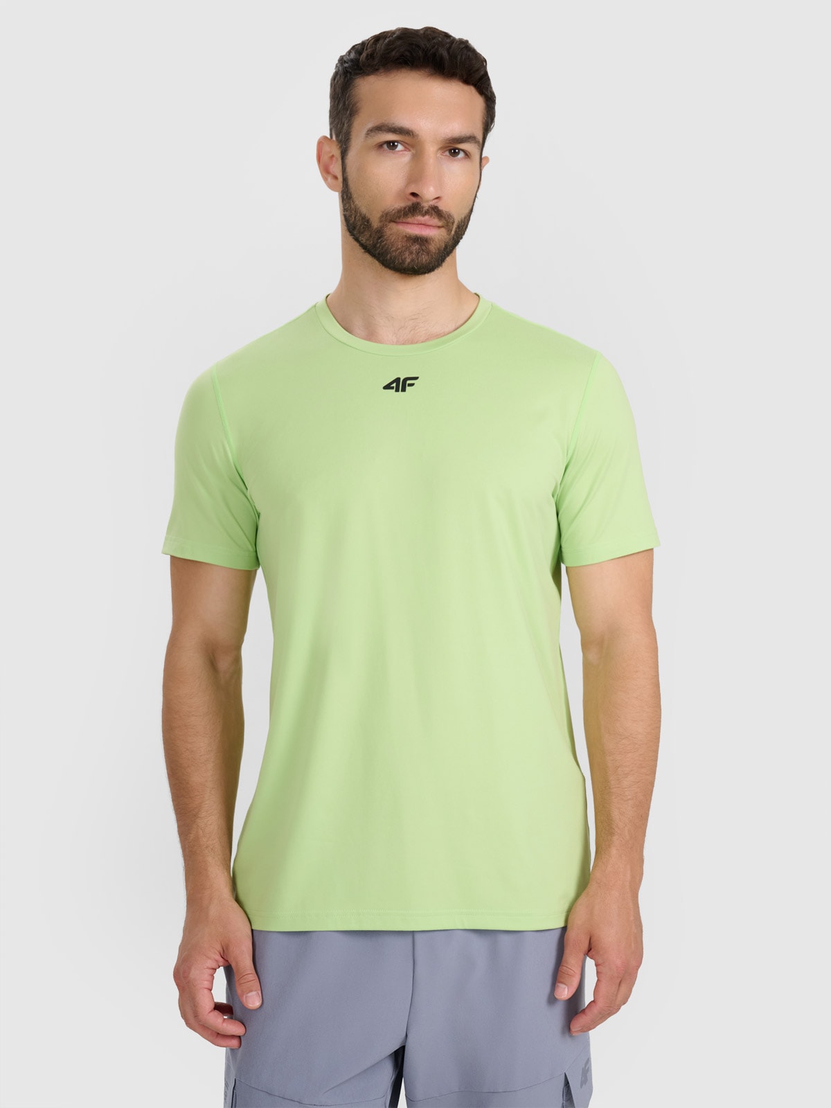 Vyriški greitai džiūstantys treniruočių marškinėliai - žali