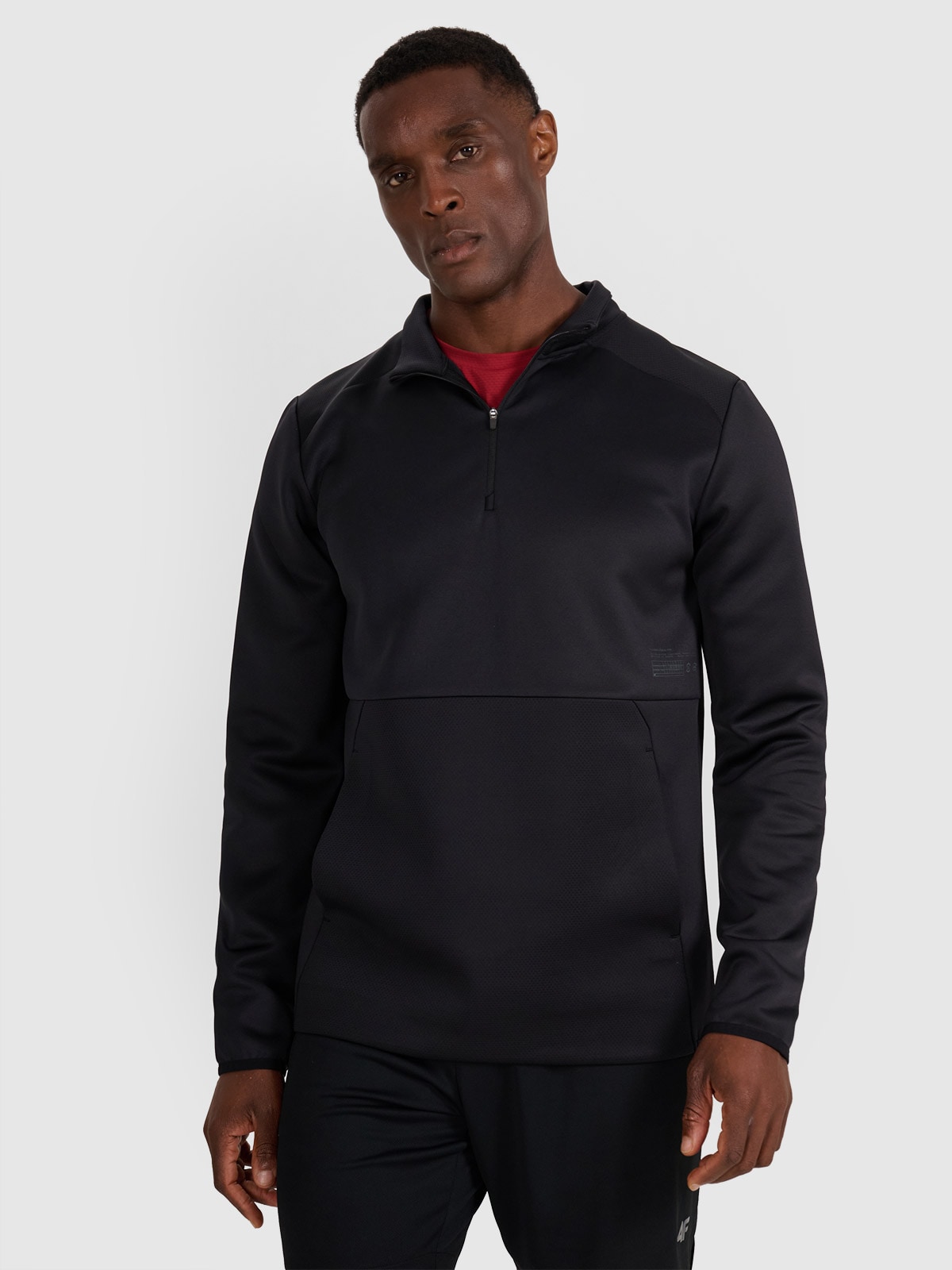 Vyriškas regular greitai džiūstantis treniruočių džemperis - juodas