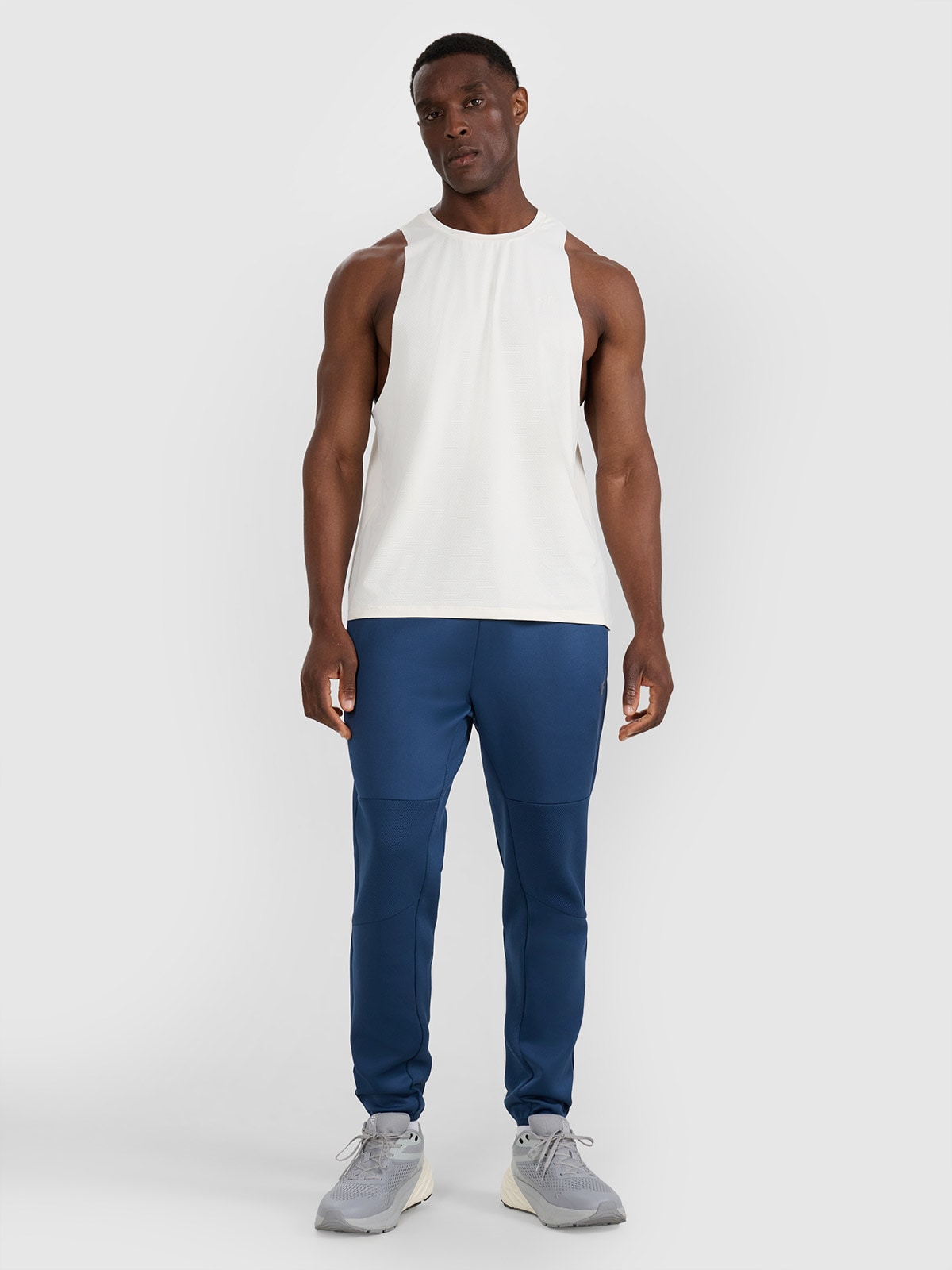 Vyriškos greitai džiūstančios treniruočių kelnės - tamsiai mėlynos