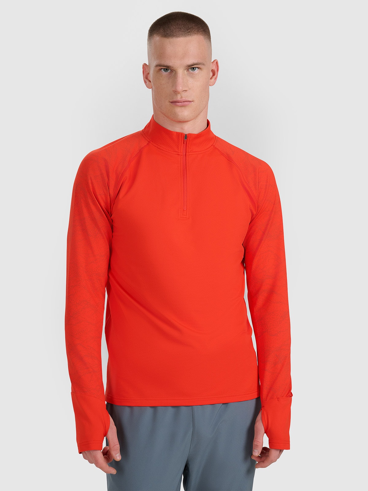 Vyriškas regular greitai džiūstantis bėgimo džemperis - raudonas