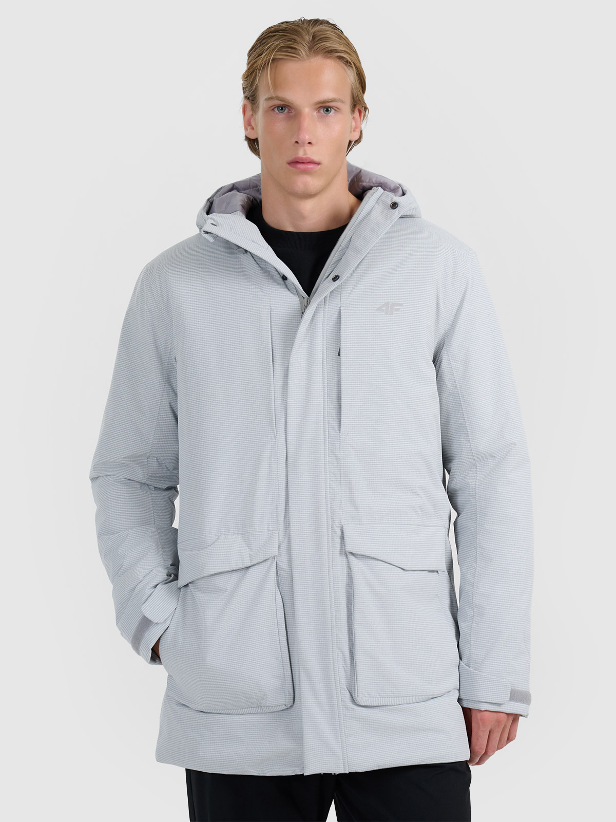 Vyriška parka pereinamojo laikotarpio striukė 8000 membrana - pilka