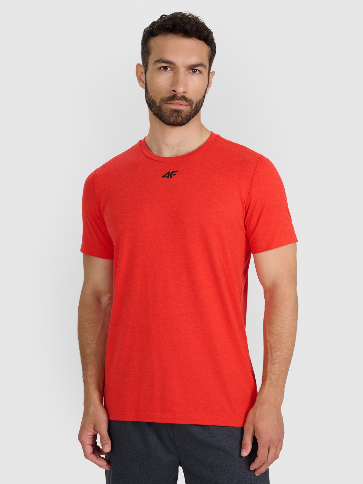 Vyriški greitai džiūstantys treniruočių marškinėliai - raudoni