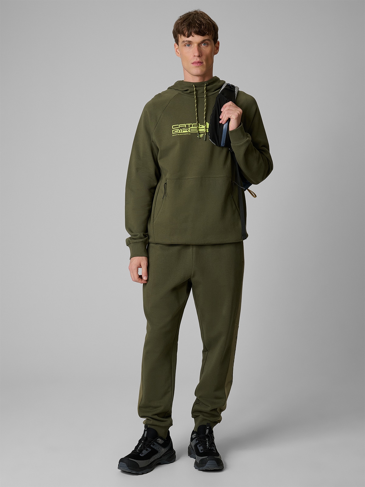 Vyriškos sportinės jogger kelnės - khaki spalvos
