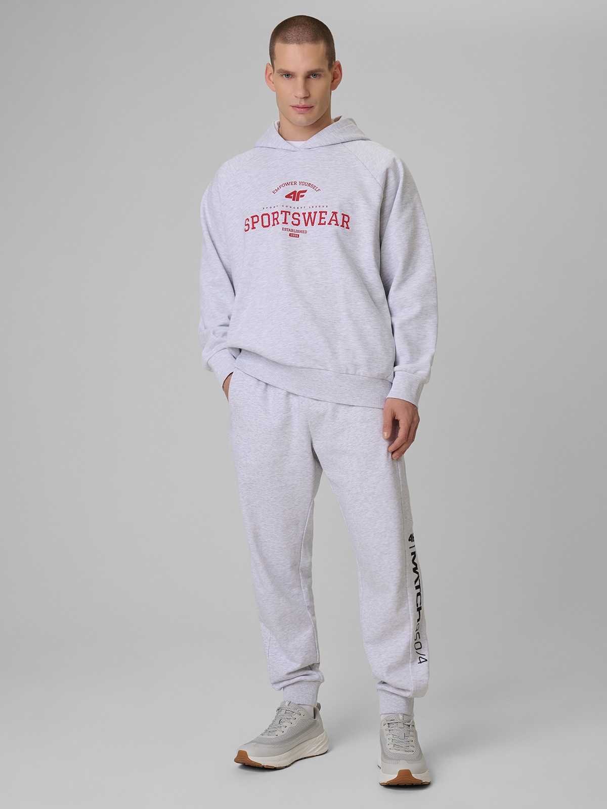 Vyriškos sportinės jogger kelnės - pilkos