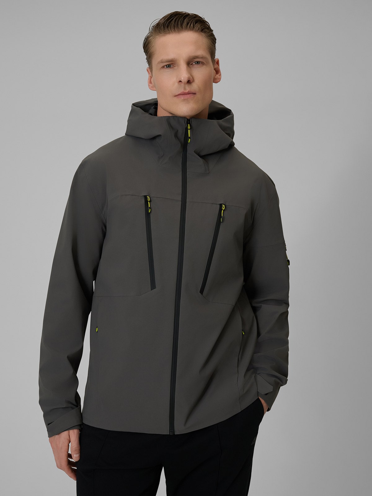 Vyriška pereinamojo laikotarpio striukė 8000 membrana - pilka