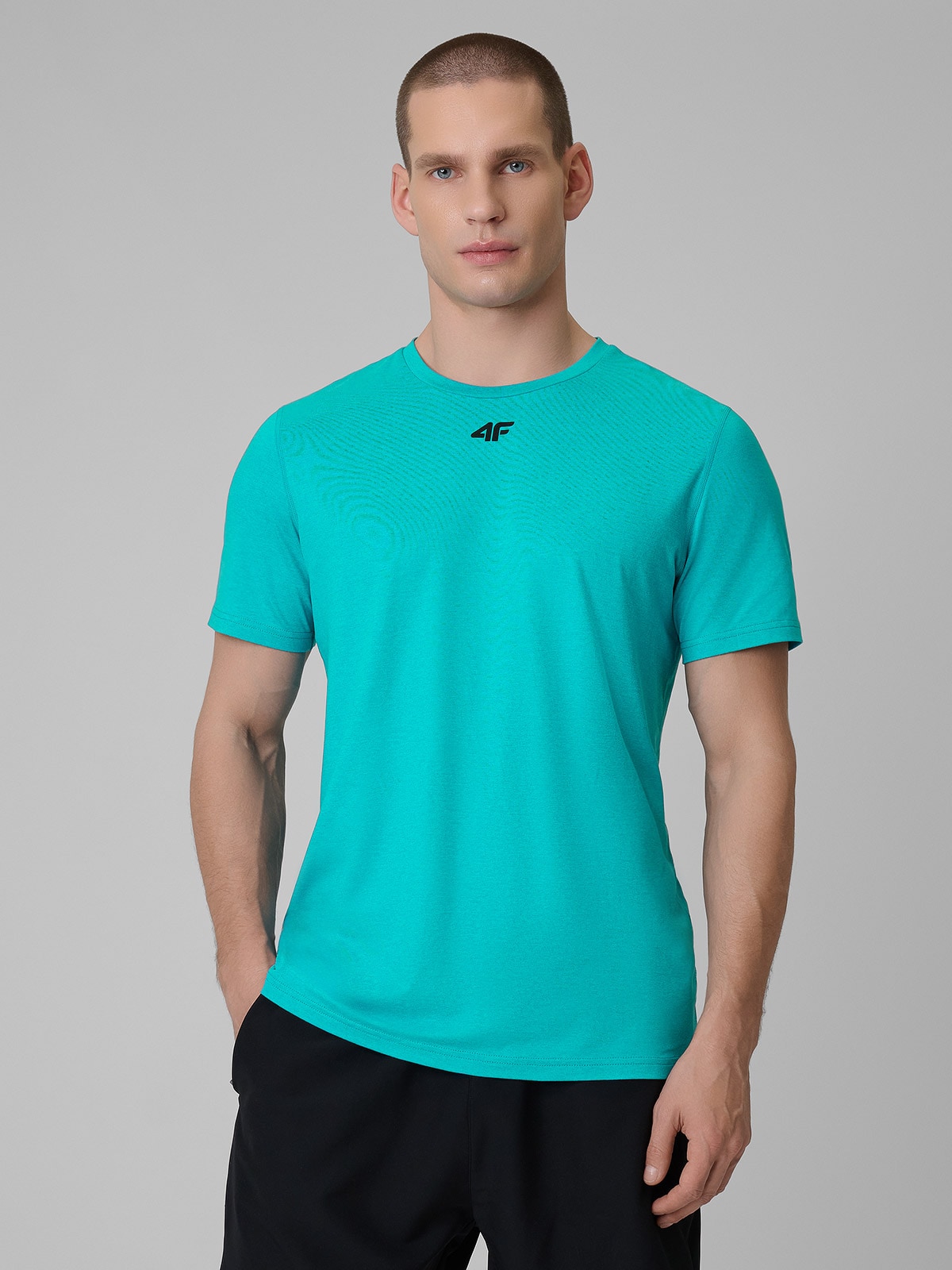 Vyriški regular greitai džiūstantys treniruočių marškinėliai - turkio spalvos