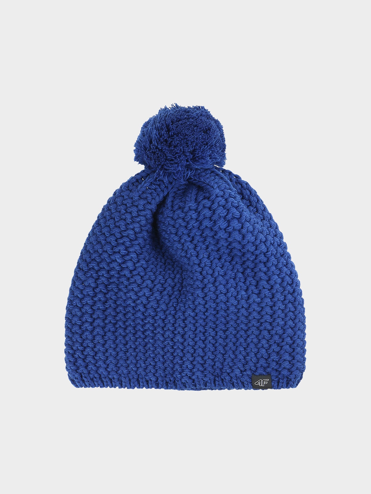 Vyriška žieminė kepurė su bumbulu - mėlyna